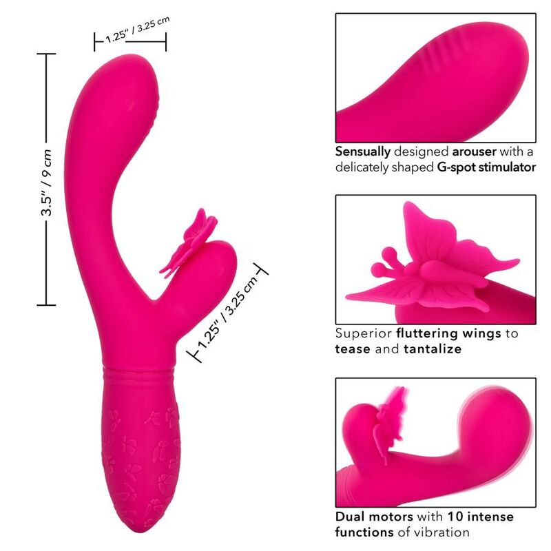 Vibrador California Exotics Butterfly Kiss Flutter Rosa
