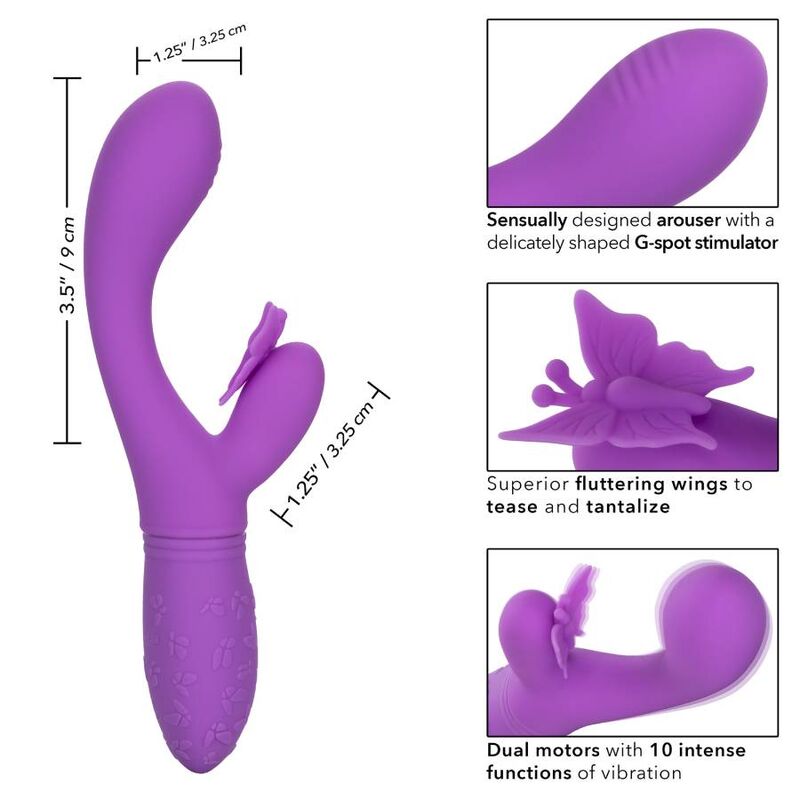 California Exotics Butterfly Kiss Flutter Violeta
