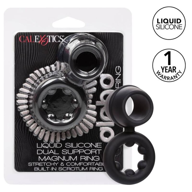 Funda Para El Pene California Exotics Alpha Dual Magnum Ring Negro