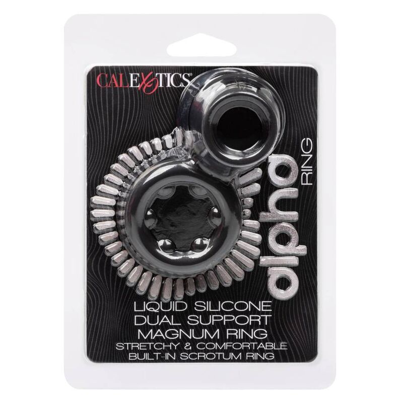 Funda Para El Pene California Exotics Alpha Dual Magnum Ring Negro