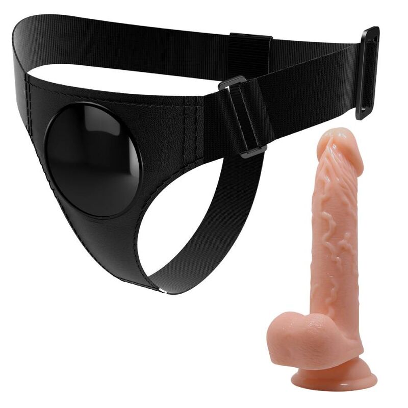 Pretty Love - Harness Briefs Arnés Universal Con Dildo Kevin 19 Cm Natural