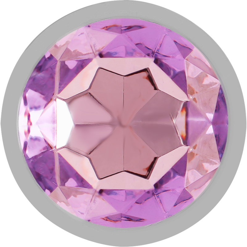 Intense - Plug Anal Metal Aluminio Con Cristal Violeta Talla L