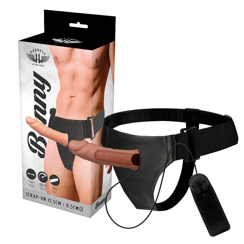 Harness Attraction - Rnes Hueco Benny Con Vibrador 15 Cm -O- 4.5 Cm