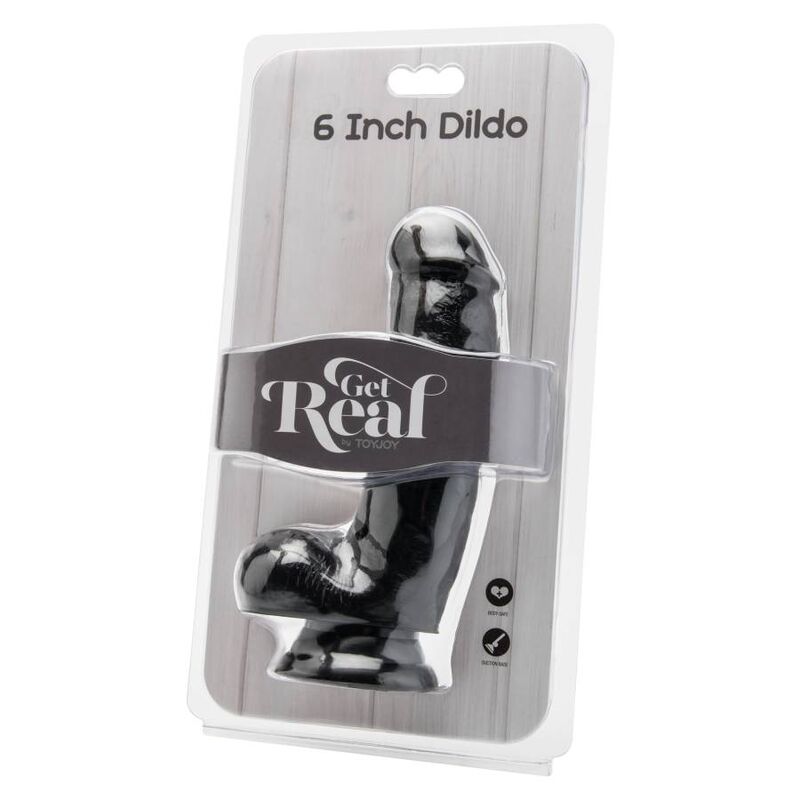 Get Real - Dildo 12 Cm Con Testiculos Negro