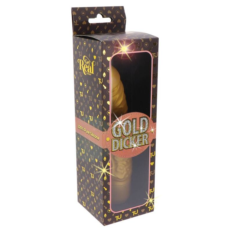 Get Real - Gold Dicker Stim Vibrador Dorado