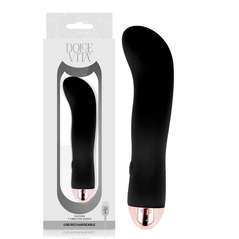 Dolce Vita Vibrador Recargable Two Negro 10 Velocidades
