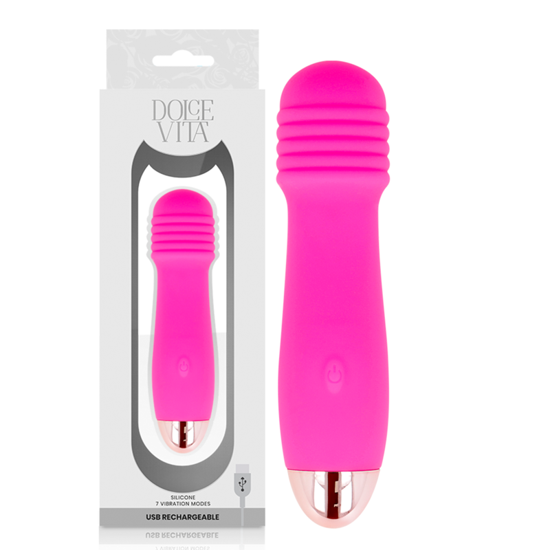 Dolce Vita - Vibrador Recargable Tres Negro 7 Velocidades