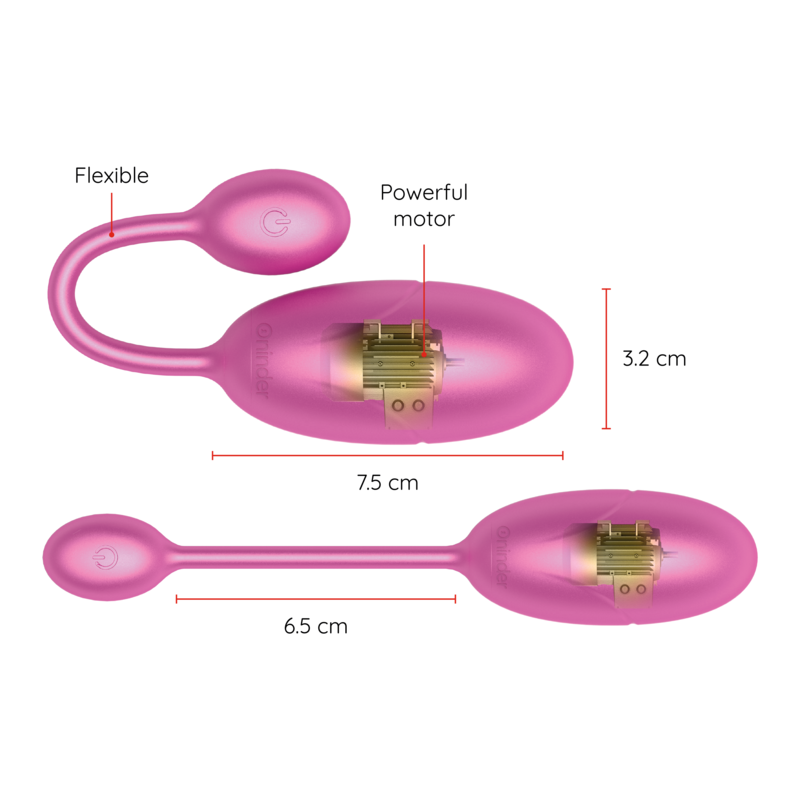 Oninder - Tokyo Huevo Vibrador Rosa 7.5 X 3.2 Cm - App Gratuita