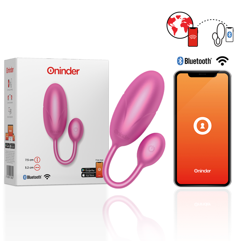 Oninder - Tokyo Huevo Vibrador Rosa 7.5 X 3.2 Cm - App Gratuita
