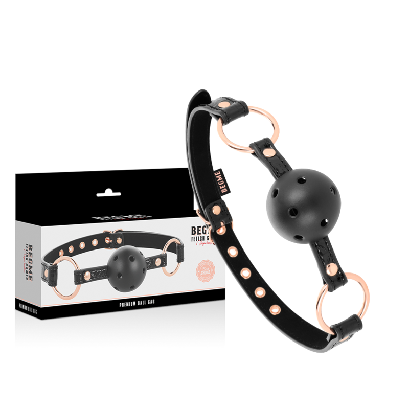 Begme - Black Edition Mordaza Cuero Vegano