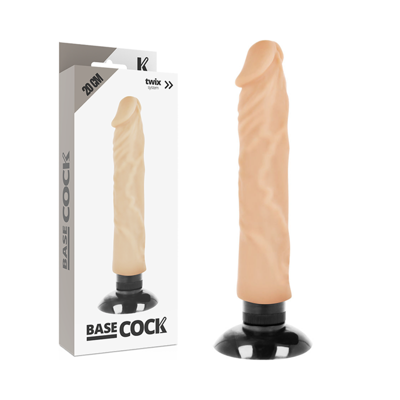 Basecock - Vibrador Realistico 2-1 Natural 20 Cm -O- 4 Cm