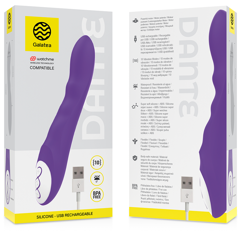 Galatea - Dante Vibrador Lila Compatible Con Watchme Wireless Technology