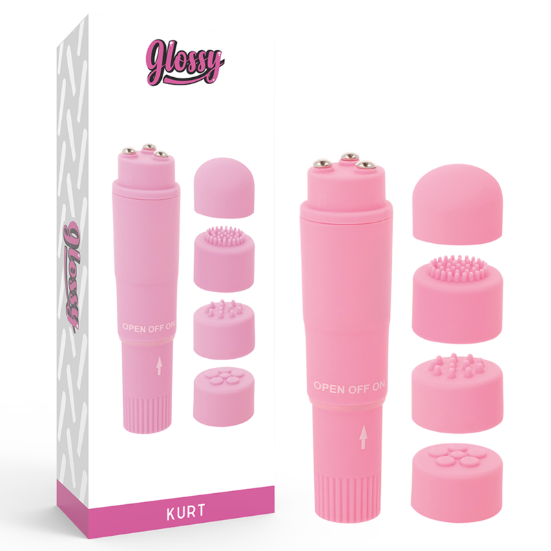 Glossy Pocket Kurt Masajeador Rosa