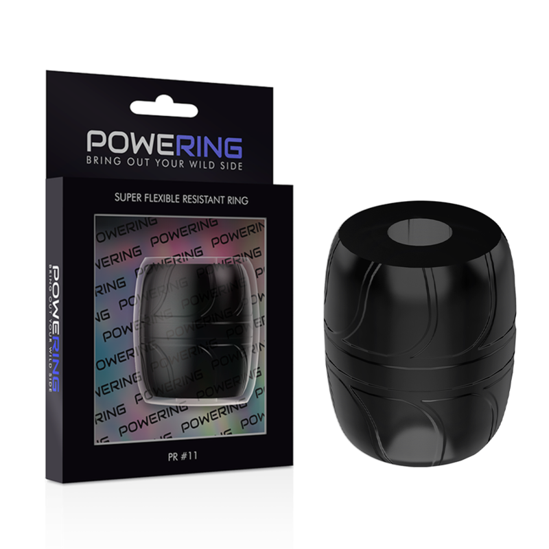 Powering - Super Flexible Y Resistente Anillo Pene 5 Cm Pr11 Negro