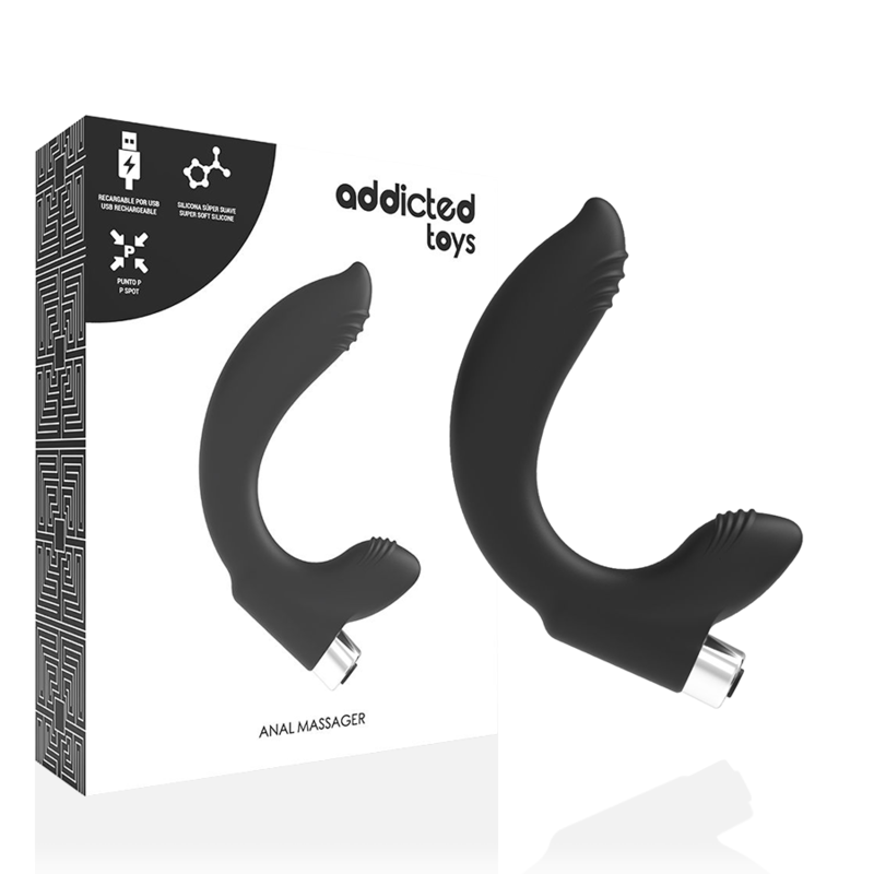 Addicted Toys - Vibrador Prostático Recargable Model 7 - Negro