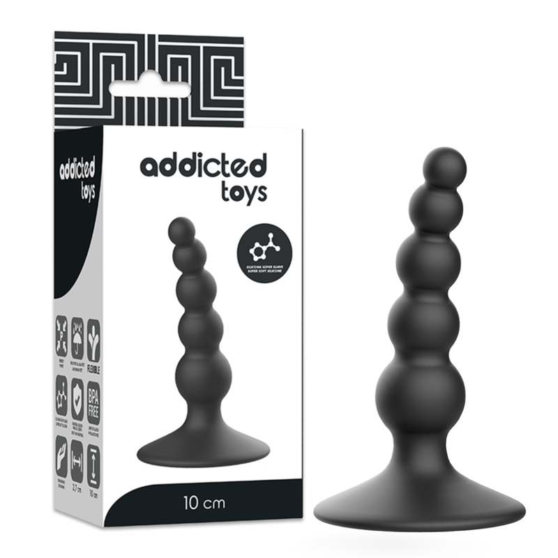 Addicted Toys Anal Sexual Plug 10cm Negro
