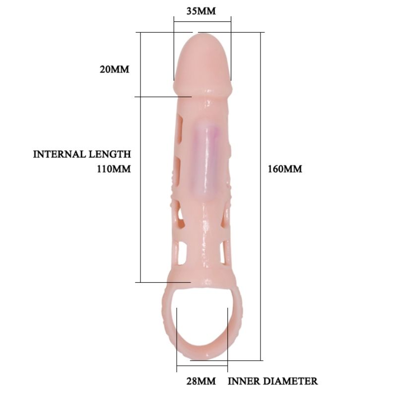 Pretty Love - Harrison Funda Extensora Pene Con Vibración Y Strap 13.5 Cm