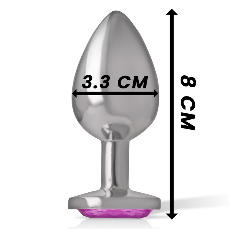 Intense - Plug Anal Metal Aluminio Corazón Rosa Talla M