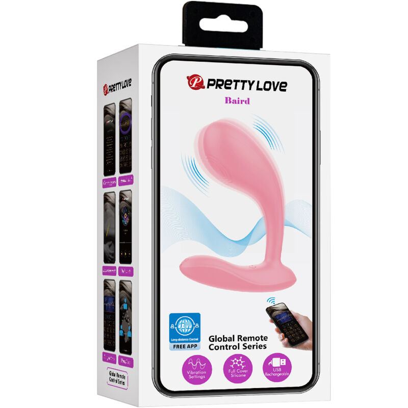 Plug Pretty Love Baird G-Spot 12 Vibraciones Recargable Rosa App