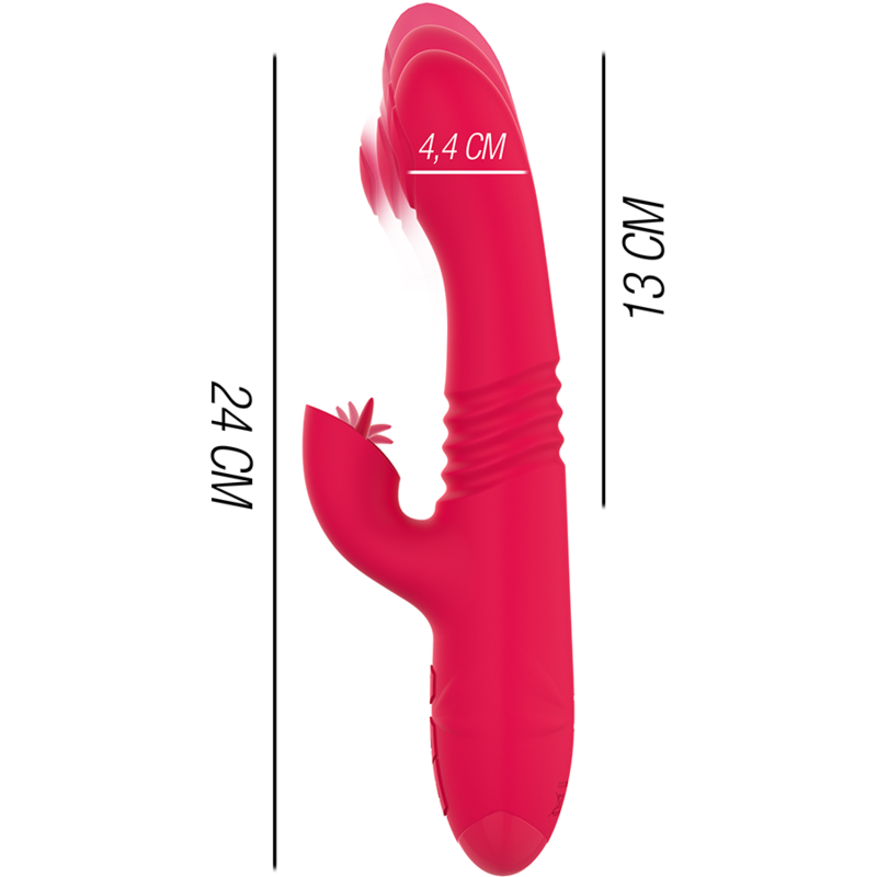 Velvet Vibrador Con Thrusting Y Pulsación