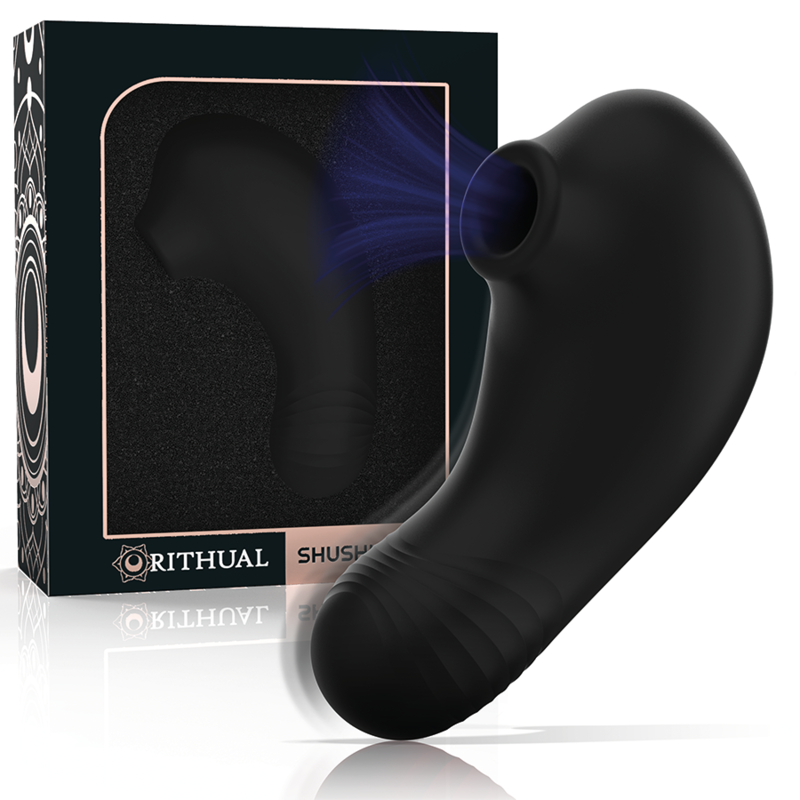 Rithual - Shushu Pro Pocket Estimulador Clitoris 2 Potentes Motores Azabache