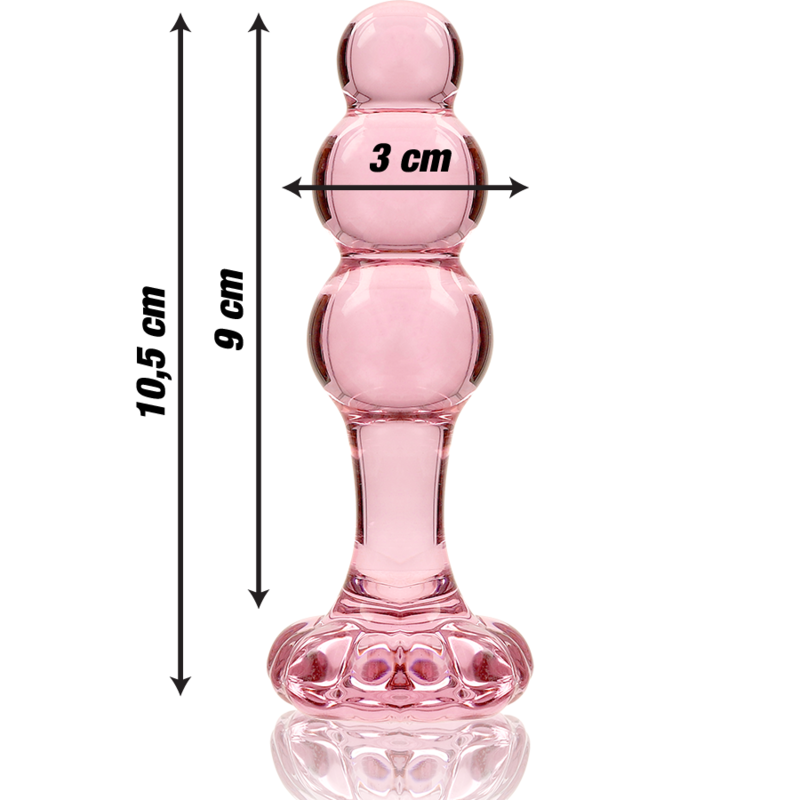 Plug Cristal Nebula Series By Ibiza - Modelo 1 Borosilicato 10.7 X 3 Cm Rosa