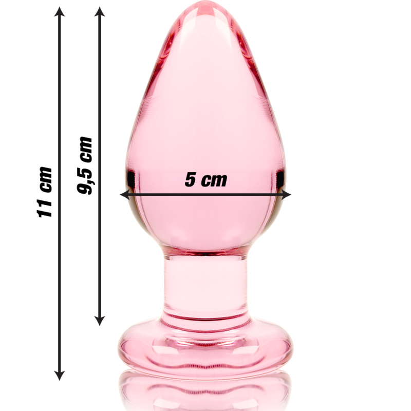 Plug Cristal Nebula Series By Ibiza - Modelo 3 Borosilicato 11 X 5 Cm Rosa