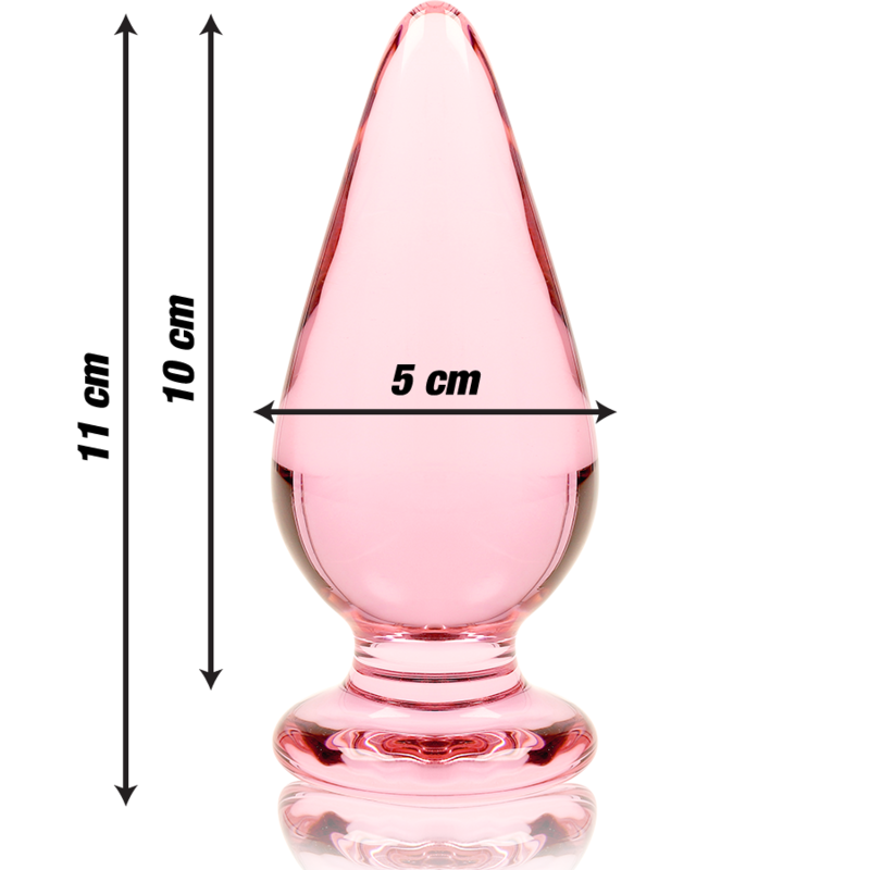 Plug Cristal Nebula Series By Ibiza - Modelo 4 Borosilicato 11 X 5 Cm Rosa