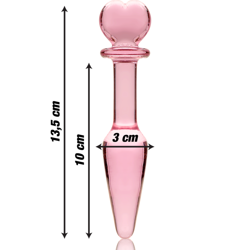 Plug Cristal Nebula Series By Ibiza - Modelo 7 Borosilicato 13.5 X 3 Cm Rosa