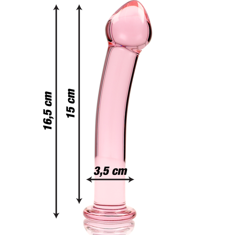 Dildo Cristal Nebula Series By Ibiza - Modelo 11 Borosilicato 16 X 3 Cm Rosa