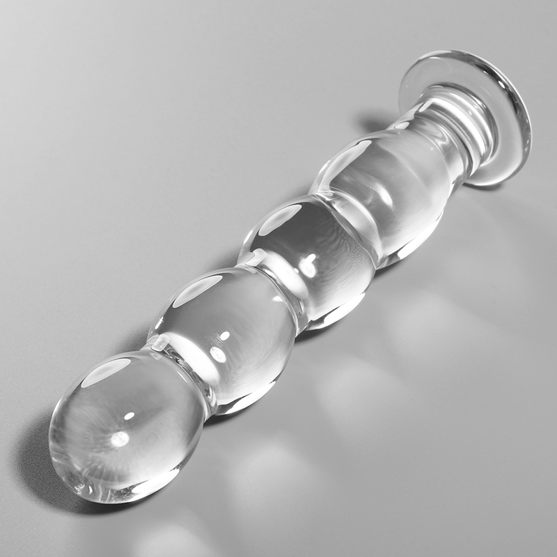 Dildo Cristal Nebula Series By Ibiza - Modelo 10 Borosilicato 16.5 X 3.5 Cm Transparente