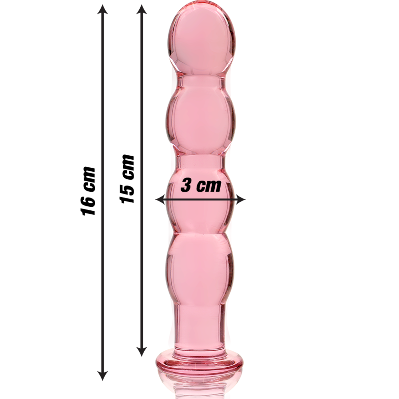 Dildo Cristal Nebula Series By Ibiza - Modelo 10 Borosilicato 16.5 X 3.5 Cm Rosa
