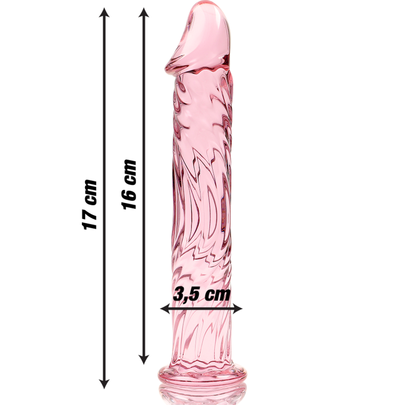 Dildo Cristal Nebula Series By Ibiza - Modelo 12 Borosilicato 17 X 3.5 Cm Rosa