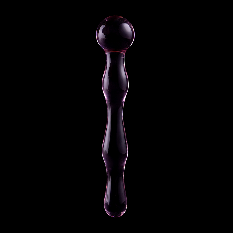 Dildo Cristal Nebula Series By Ibiza - Modelo 13 Borosilicato 18 X 3.5 Cm Rosa