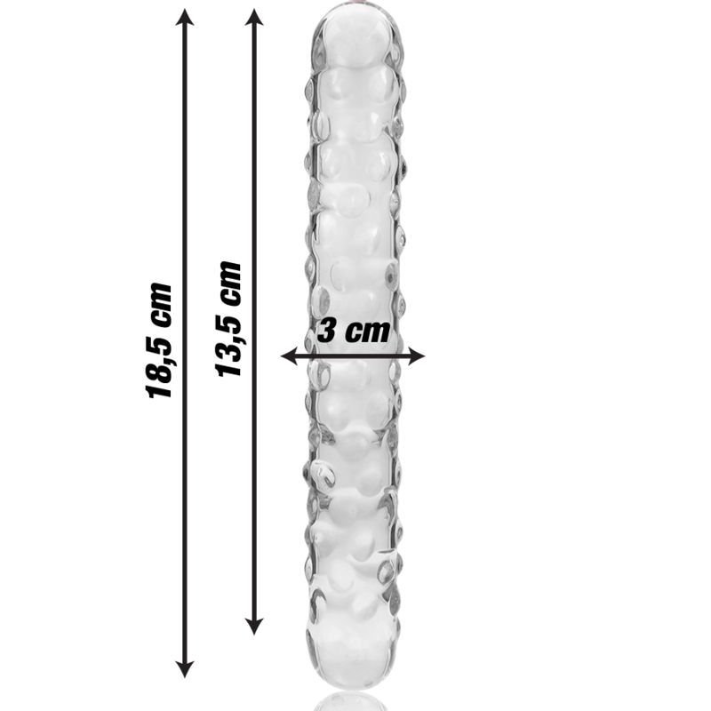 Dildo Cristal Nebula Series By Ibiza - Modelo 15 Borosilicato 18.5 X 3 Cm Transparente
