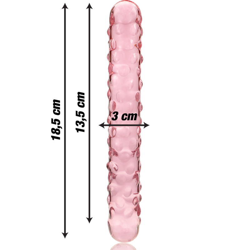 Dildo Cristal Nebula Series By Ibiza - Modelo 15 Borosilicato 18.5 X 3 Cm Rosa