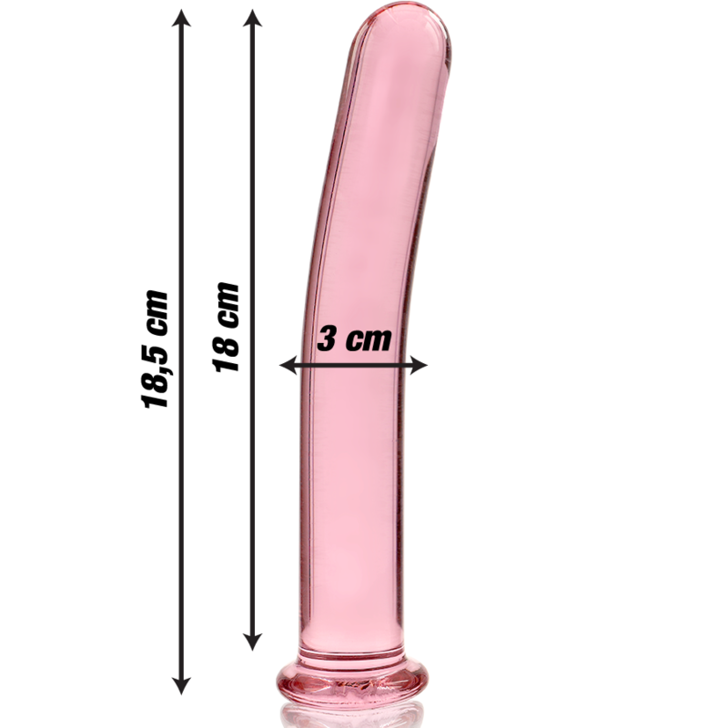 Dildo Cristal Nebula Series By Ibiza - Modelo 17 Borosilicato 18.5 X 3 Cm Rosa