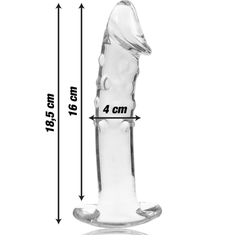 Dildo Nebula Series By Ibiza Modelo 19 Cristal Borosilicato 18.5 X 4 Cm Transparente