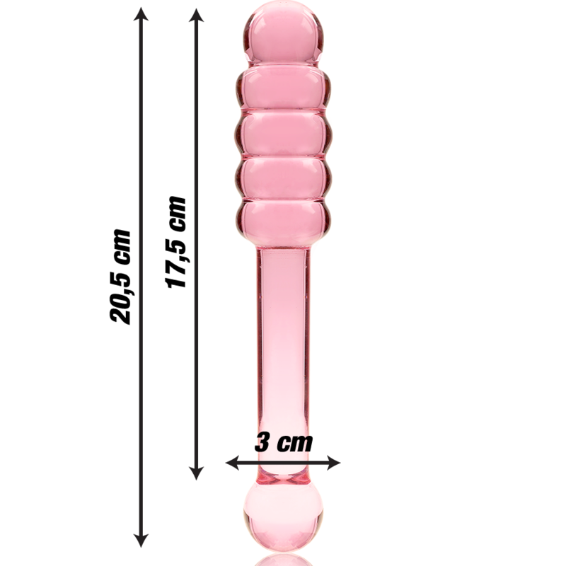 Dildo Nebula Series By Ibiza Modelo 20 Cristal Borosilicato 20.5 X 3 Cm Rosa
