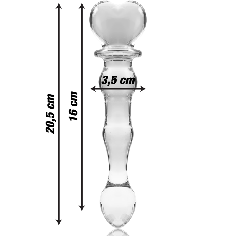 Dildo Nebula Series By Ibiza Modelo 21 Cristal Borosilicato 20.5 X 3.5 Cm Transparente