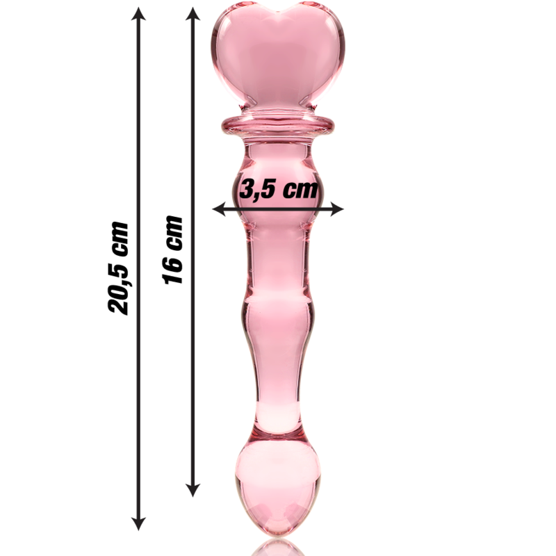 Dildo Nebula Series By Ibiza Modelo 21 Cristal Borosilicato 20.5 X 3.5 Cm Rosa