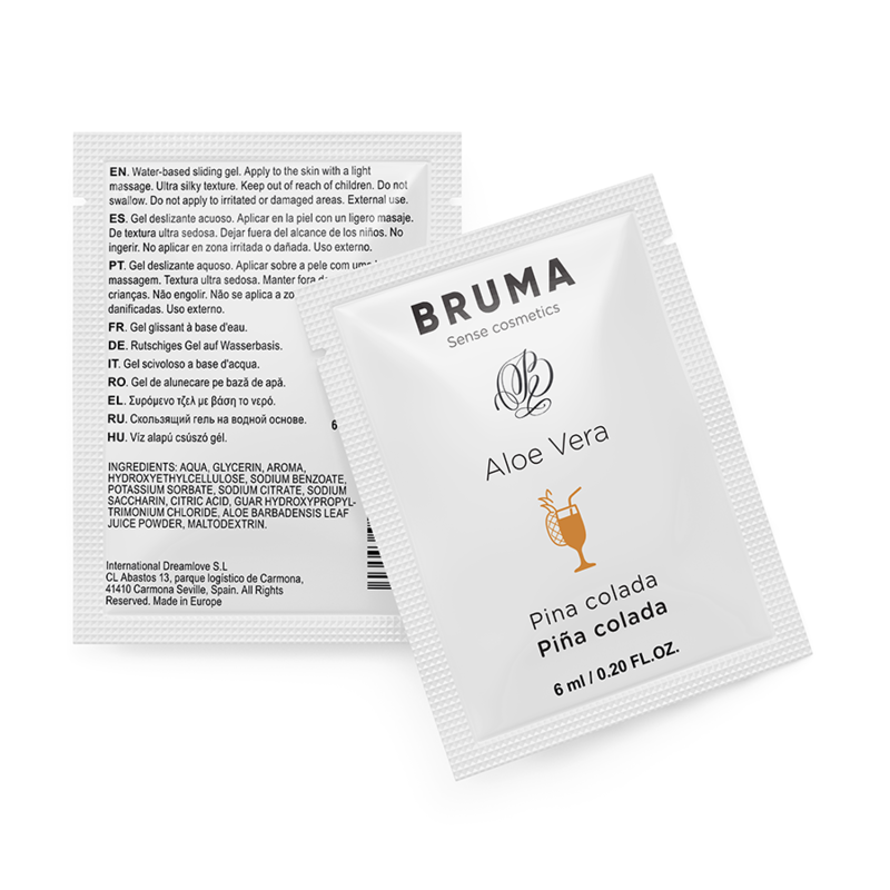 Bruma - 6 Ml Gel Deslizante Con Aloe Vera Sabor A Piña Colada