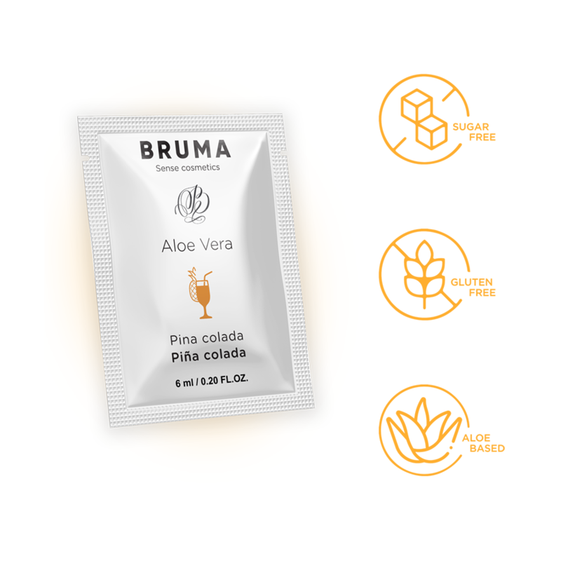 Bruma - 6 Ml Gel Deslizante Con Aloe Vera Sabor A Piña Colada
