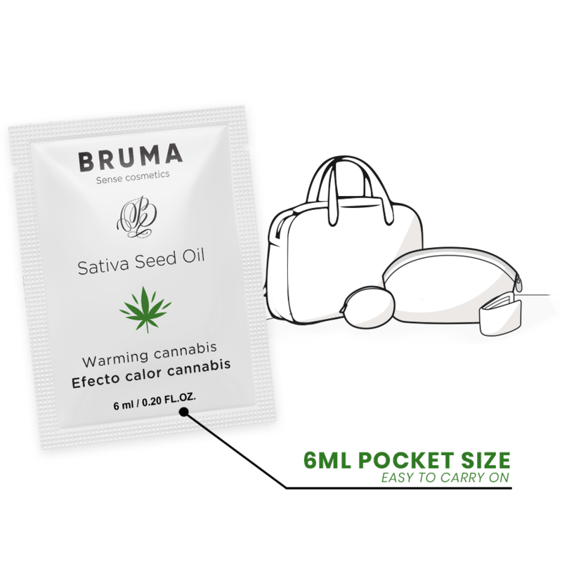 Bruma - Gel Deslizante Con Aceite De Semilla Efecto Calor Sabor Cannabis 6 Ml