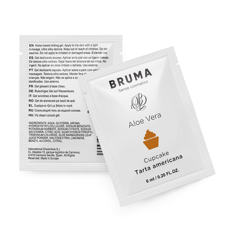 Bruma - Gel Deslizante Con Aloe Vera Sabor A Tarta Americana 6 Ml