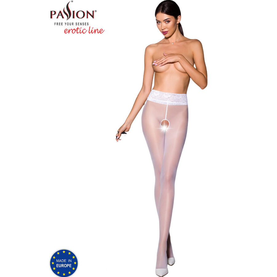 Medias Passion Tiopen 008 Blanco 3/4 (30 Den)