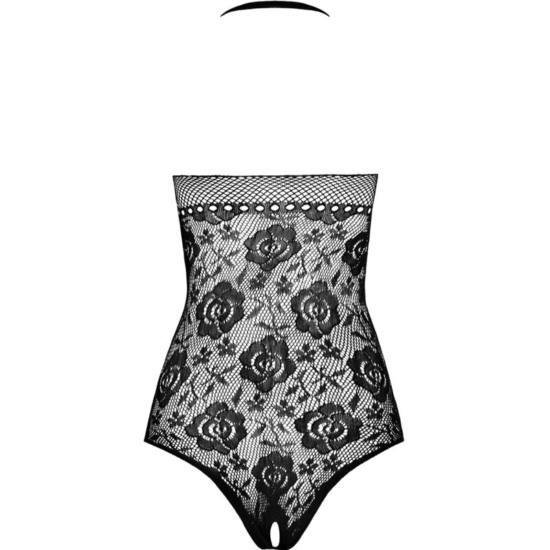 Passion - Bs094 Bodystocking Negro Talla Única