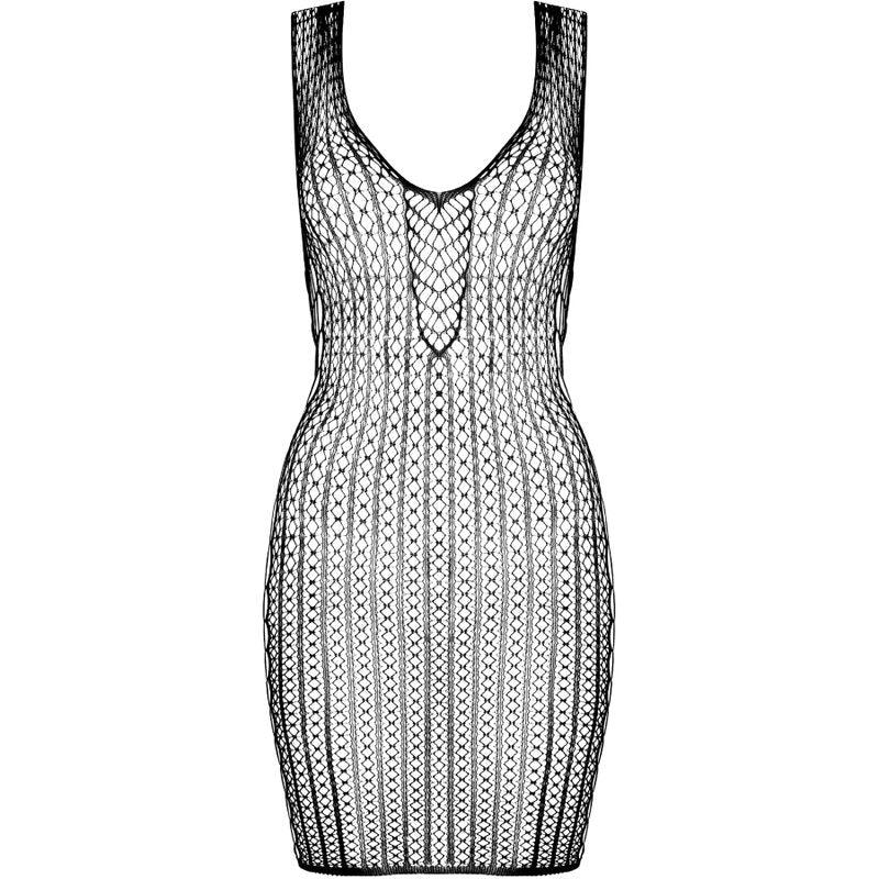 Passion - Bs097 Bodystocking Negro Talla Unica