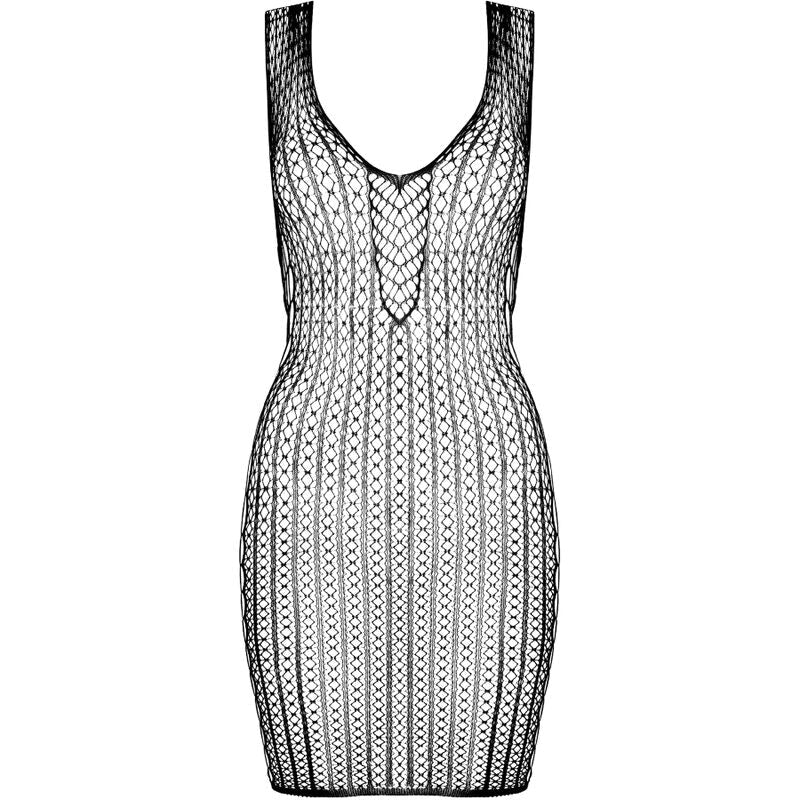 Passion - Bs097 Bodystocking Negro Talla Unica