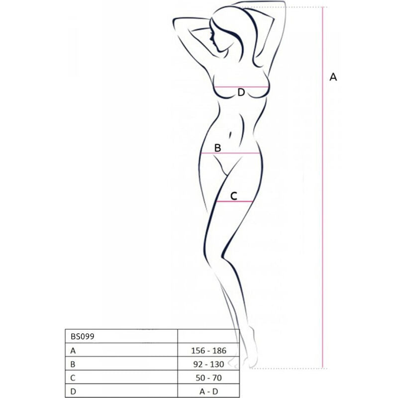 Bodystocking Passion Bs099 Negro Talla Unica